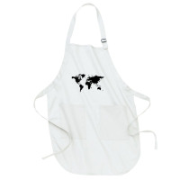 World Map Black Silhouette Countries Continents Raglan Baseball Tee Full-length Apron | Artistshot