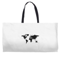 World Map Black Silhouette Countries Continents Raglan Baseball Tee Weekender Totes | Artistshot