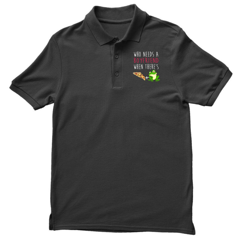 Who Needs A Boyfriend Frog Pizza Men's Polo Shirt | Artistshot