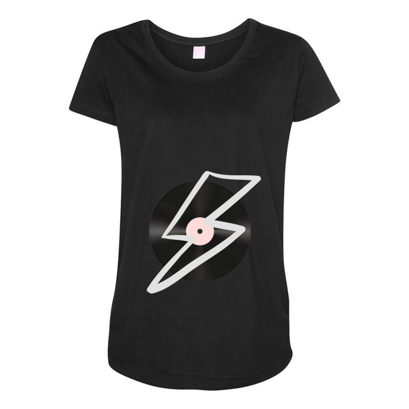 Lightning Bolt Record - Pastel Maternity Scoop Neck T-shirt by cm-arts | Artistshot