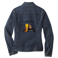 Badlands Chugs Live Laugh Chug Ladies Denim Jacket | Artistshot