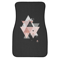 Geometric Compilation In Rose Gold And Blush Pink Front Car Mat | Artistshot