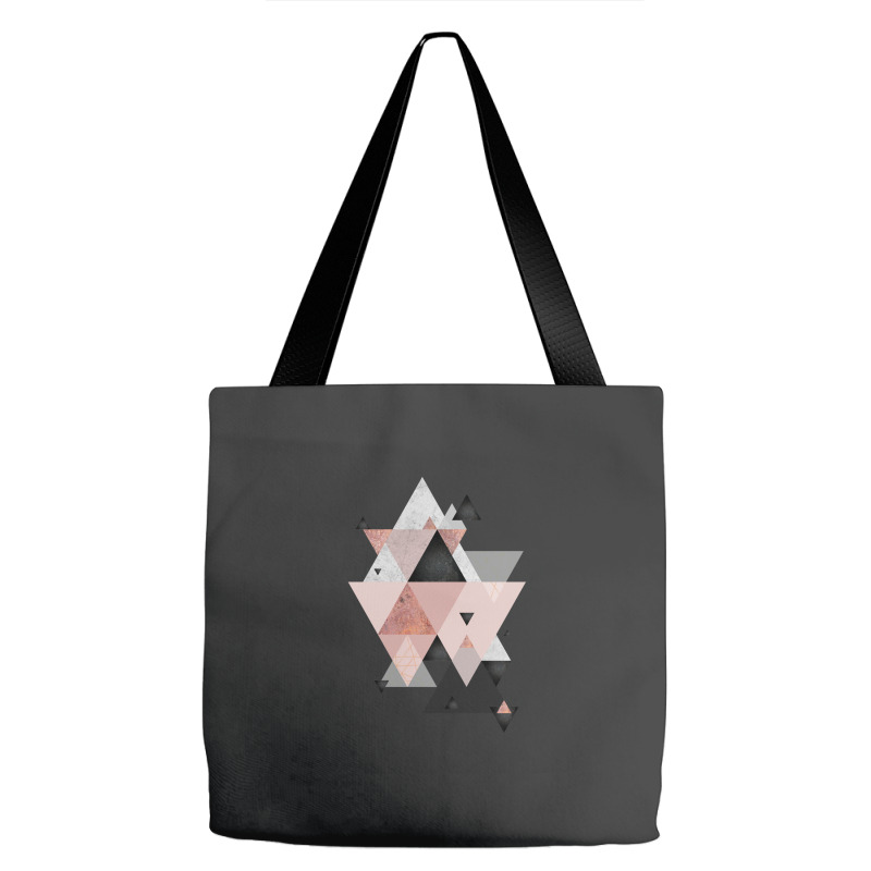 Geometric Compilation In Rose Gold And Blush Pink Tote Bags | Artistshot