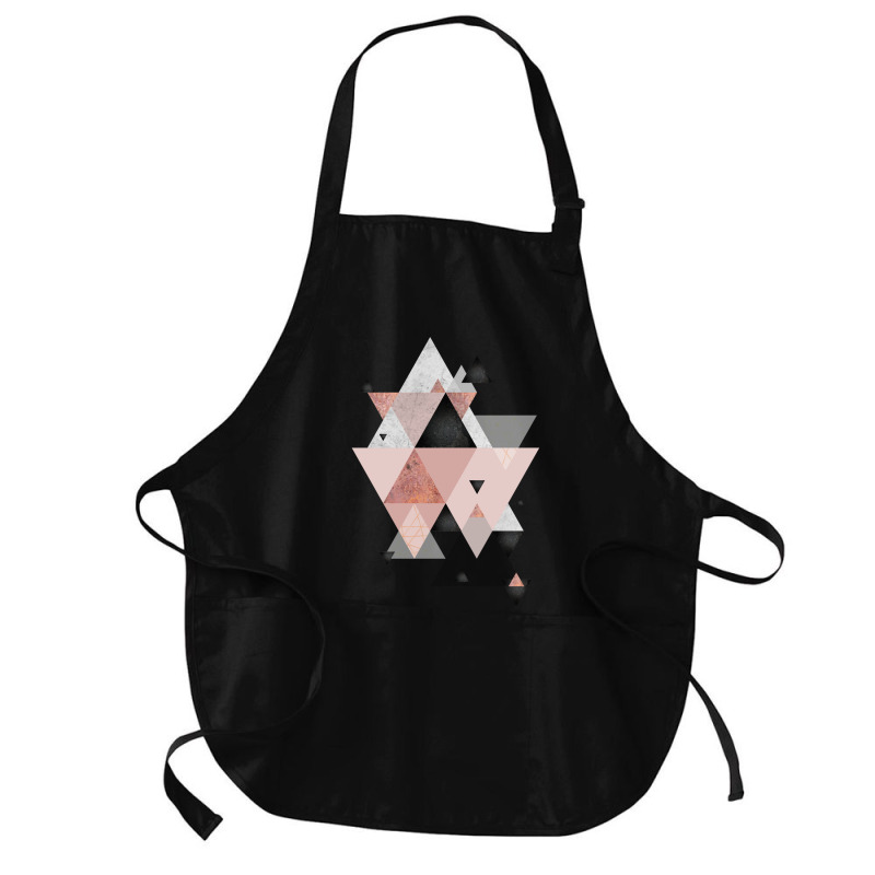 Geometric Compilation In Rose Gold And Blush Pink Medium-length Apron | Artistshot