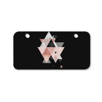 Geometric Compilation In Rose Gold And Blush Pink Bicycle License Plate | Artistshot