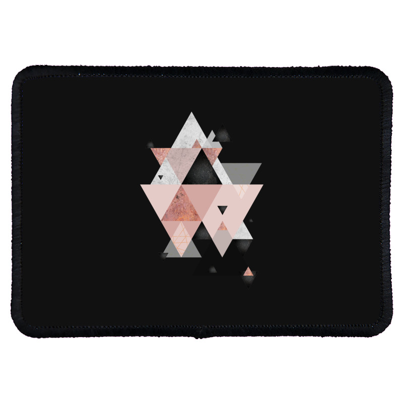 Geometric Compilation In Rose Gold And Blush Pink Rectangle Patch | Artistshot