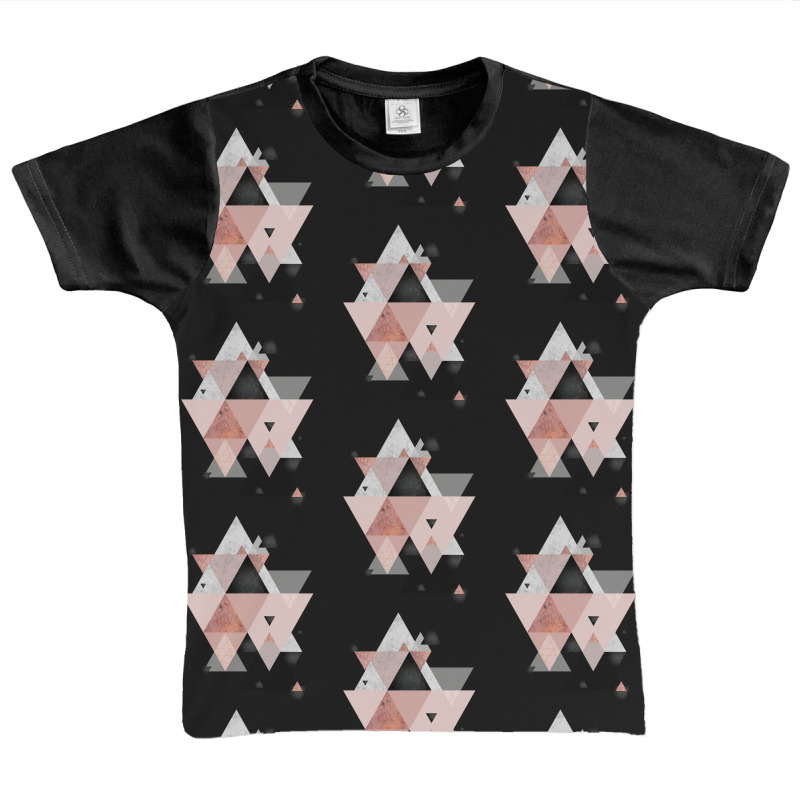 Geometric Compilation In Rose Gold And Blush Pink Graphic Youth T-shirt | Artistshot