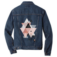 Geometric Compilation In Rose Gold And Blush Pink Men Denim Jacket | Artistshot