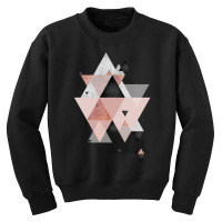 Geometric Compilation In Rose Gold And Blush Pink Youth Sweatshirt | Artistshot