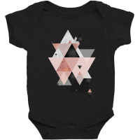 Geometric Compilation In Rose Gold And Blush Pink Baby Bodysuit | Artistshot