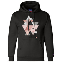 Geometric Compilation In Rose Gold And Blush Pink Champion Hoodie | Artistshot