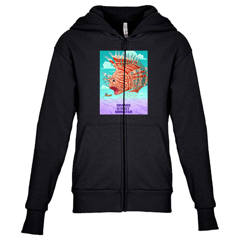 Lion Fish Poster Youth Zipper Hoodie by cm-arts | Artistshot