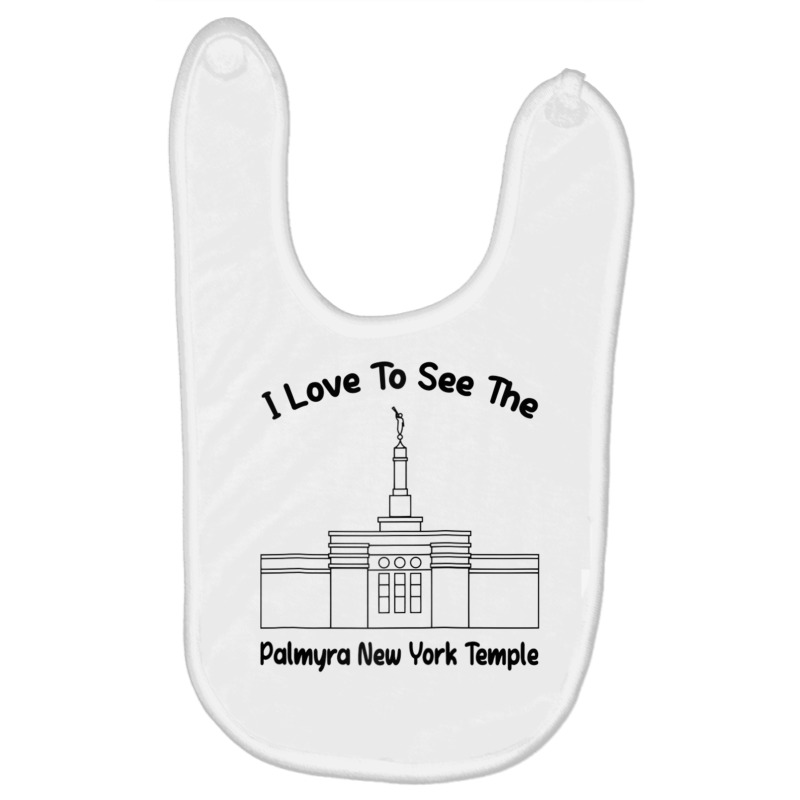 Palmyra Ny Temple, I Love To See My Temple, Primary Raglan Baseball Te Baby Bibs by cm-arts | Artistshot