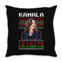 Santa Kamala Ugly Christmas Sweater Meme Kamalalala Throw Pillow | Artistshot