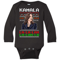 Santa Kamala Ugly Christmas Sweater Meme Kamalalala Long Sleeve Baby Bodysuit | Artistshot