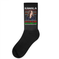 Santa Kamala Ugly Christmas Sweater Meme Kamalalala Socks | Artistshot