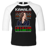 Santa Kamala Ugly Christmas Sweater Meme Kamalalala Toddler 3/4 Sleeve Tee | Artistshot