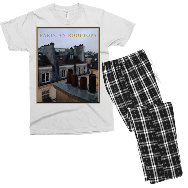 Parisian Rooftops   For Romantic Paris Lovers Long Sleeve T Shirt Men's T-shirt Pajama Set by cm-arts | Artistshot