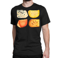 Different,types,of,cheese,cheese,pack,-,blue,cheese,,maasdam,,cheddar, Classic T-shirt | Artistshot