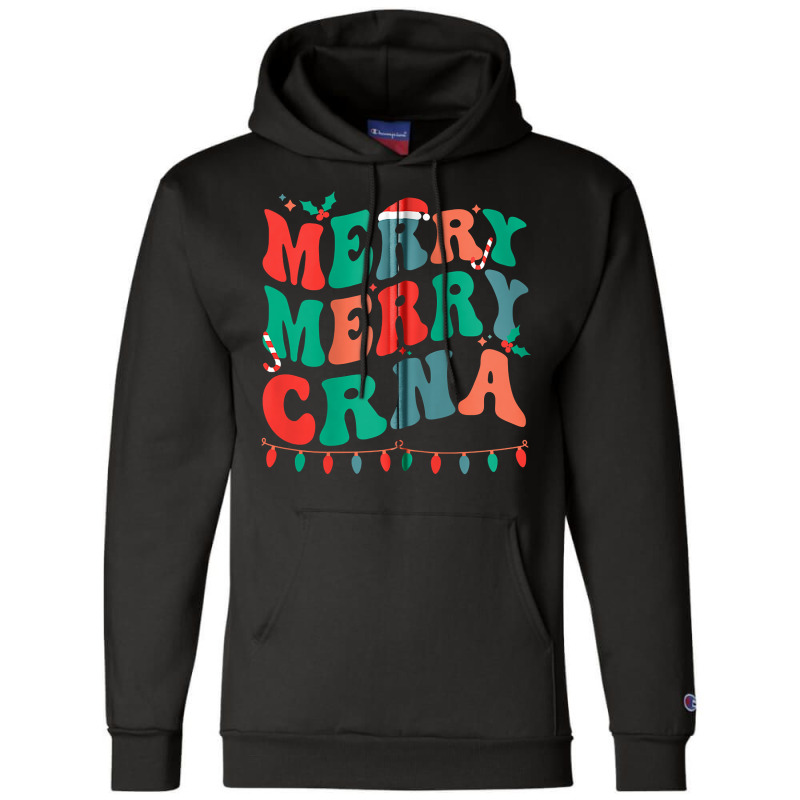 Merry Certified Registered Nurse Anesthetist Christmas Zip Hoodie Champion Hoodie | Artistshot