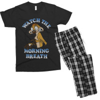 Funny Lion And King Timon Watch The Morning Breath Men's T-shirt Pajama Set | Artistshot