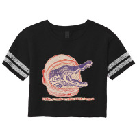 Alligator Space Invader Scorecard Crop Tee | Artistshot