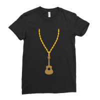 Collana D'oro Chitarrista Chitarra Ladies Fitted T-shirt | Artistshot