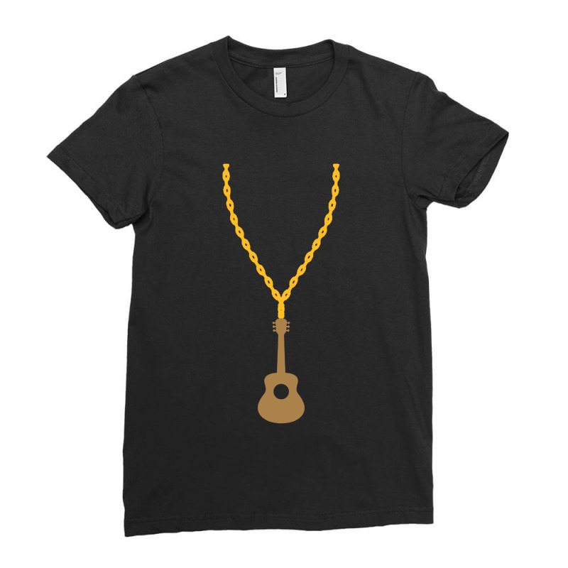 Collana D'oro Chitarrista Chitarra Ladies Fitted T-Shirt by DJ Art | Artistshot