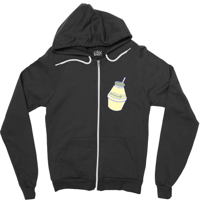 Banana Milk Zipper Hoodie by PamelaKinney | Artistshot