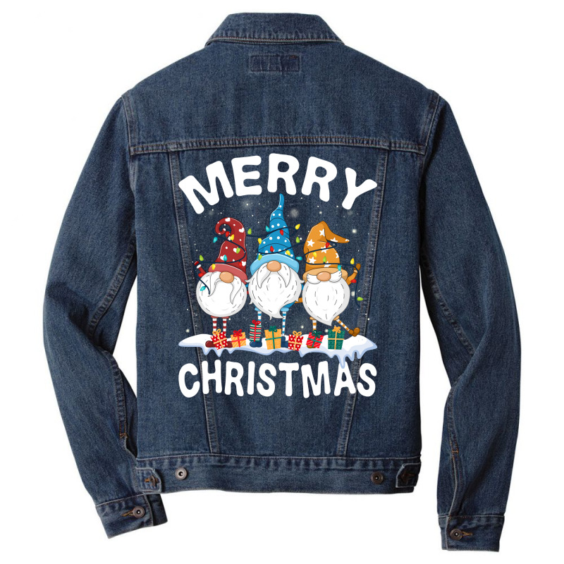 Merry Christmas Gnomes Squad Xmas Gnome Lover Cute Gnomies Sweatshirt Men Denim Jacket | Artistshot