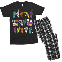 Trick Or Treat Asl Hands American Sign Language Halloween T Shirt Men's T-shirt Pajama Set | Artistshot