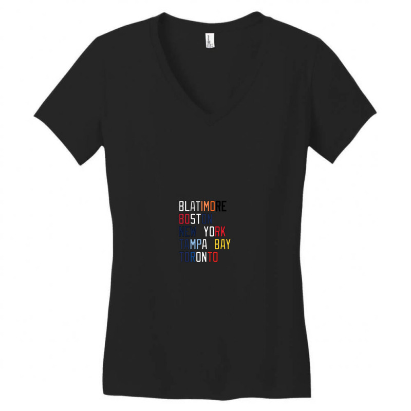 Al East Team Locations And Colors 1 Women's V-Neck T-Shirt by PamelaSherrard | Artistshot