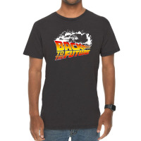 Back To The Future - Delorean White Stencil Fan Art Vintage T-shirt | Artistshot