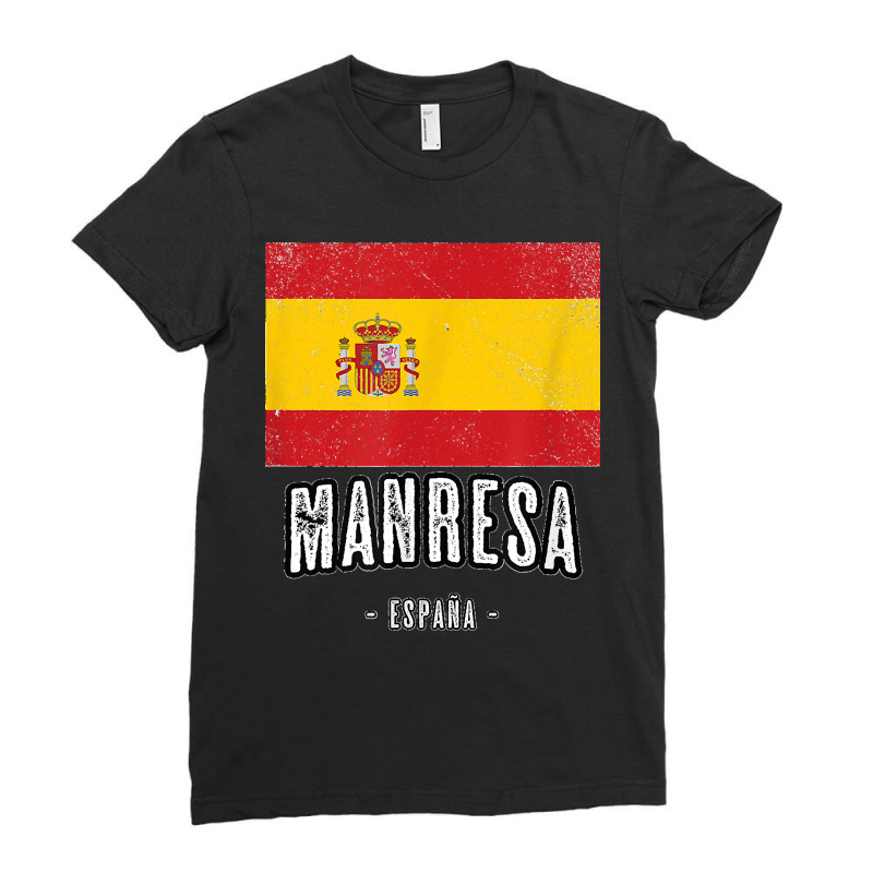 Manresa Spain Es Flag City Top Bandera Ropa Ladies Fitted T-Shirt by kevinnichols | Artistshot