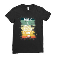 Music Is What Color Sounds Like Men Women Ladies Fitted T-shirt | Artistshot