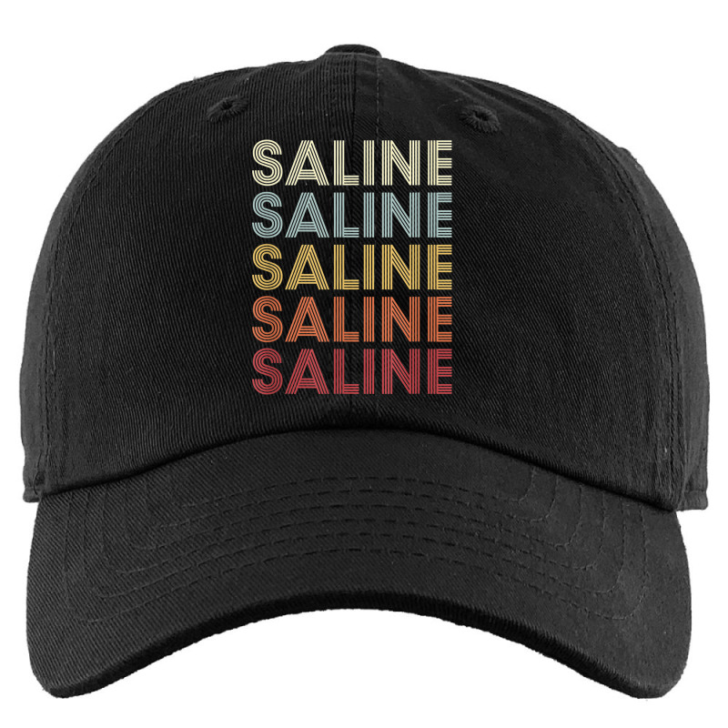 Saline Michigan Saline Mi Retro Vintage Text Kids Cap | Artistshot