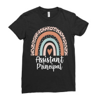 Assistant Principal Rainbow Leopard Heart Appreciation Ladies Fitted T-shirt | Artistshot