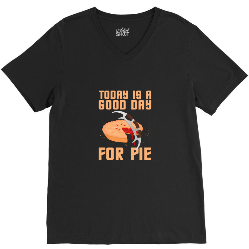 Klingon Pie V-neck Tee | Artistshot