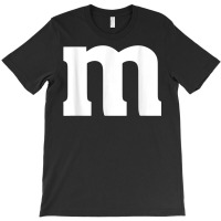 Letter M Simple Lazy Halloween Costume Party Men Women T Shirt T-shirt | Artistshot