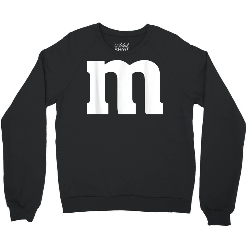 Letter M Simple Lazy Halloween Costume Party Men Women T Shirt Crewneck Sweatshirt by pofijinashu | Artistshot