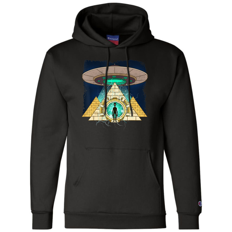 Ancient Astronaut Egyptian Pyramid Alien Conspiracy Theory Champion Hoodie by doboc | Artistshot