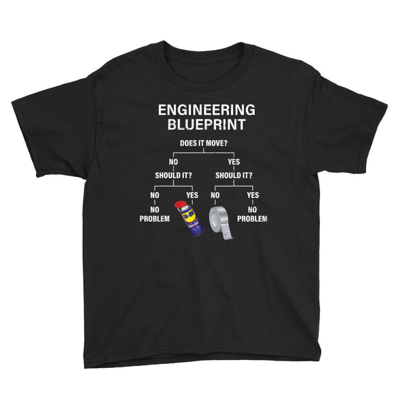 My Engineering Blueprint Engineer Youth Tee by cm-arts | Artistshot