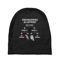 My Engineering Blueprint Engineer Baby Beanies | Artistshot