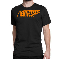 Tennessee Outline In Orange Sweatshirt Classic T-shirt | Artistshot