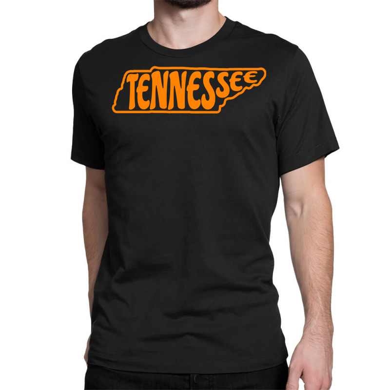 Tennessee Outline In Orange Sweatshirt Classic T-shirt by birijeboto | Artistshot