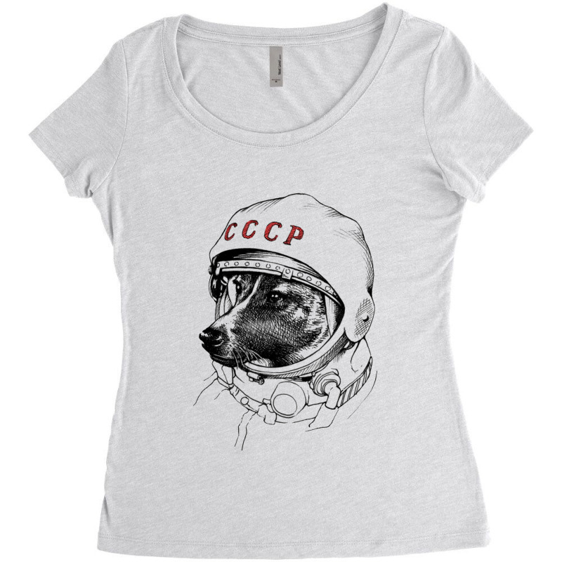 Cute Siberian Husky Dog Women's Triblend Scoop T-shirt by cutmemey | Artistshot