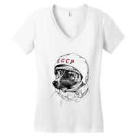 Cute Siberian Husky Dog Women's V-neck T-shirt | Artistshot