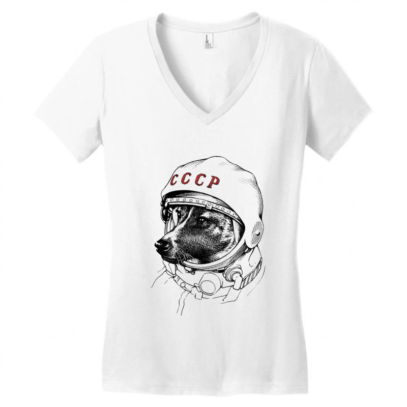 Cute Siberian Husky Dog Women's V-Neck T-Shirt by cutmemey | Artistshot