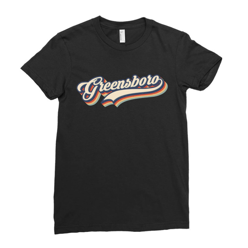 I Love Greensboro City Usa Retro Vintage Ladies Fitted T-Shirt by HydraAntBoxing | Artistshot