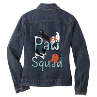 Cavalier King Charles Spaniel Cavalier King Charles Spaniels Paw Squad Ladies Denim Jacket | Artistshot